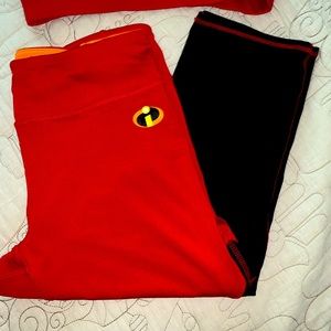 Incredibles 2 work out cropped leggings size L